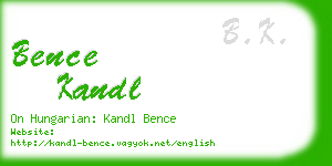 bence kandl business card
